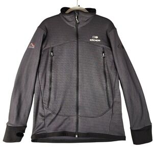 Eider Xenium Fleece Jacket Full Zip Thumb Hole Gray Mens Medium M